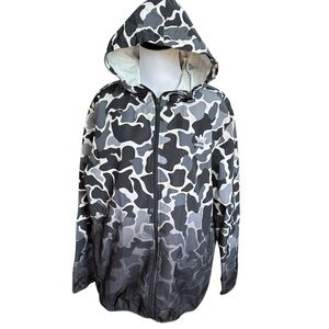 ADIDAS Boys Medium Ombre Camo Jacket - Black and Gray